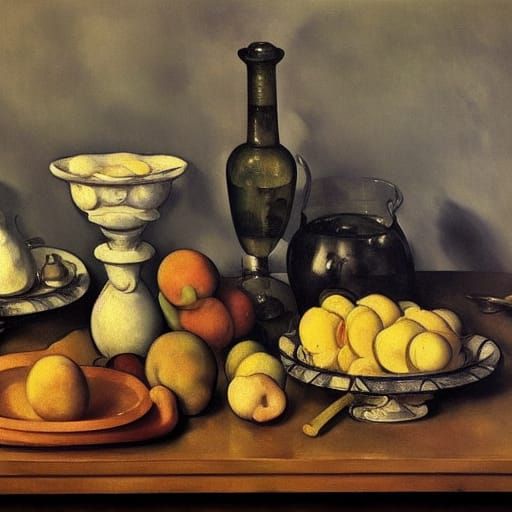 Buffet Still Life in Classical Style