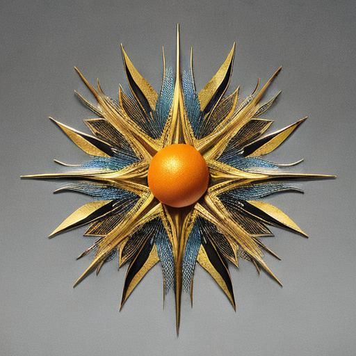 Astral CGI Masterpiece in Iridescent Orange