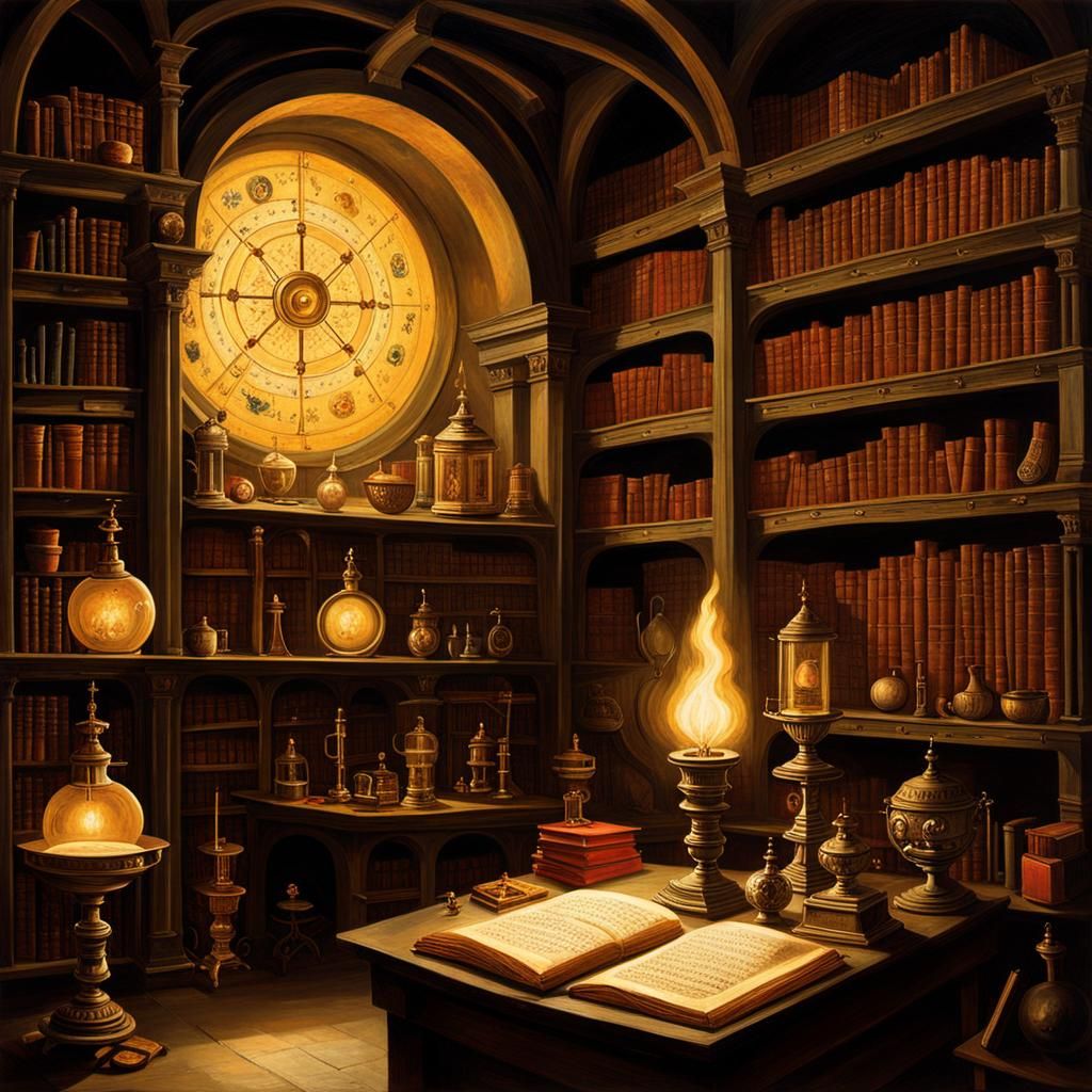 Alchemist's Lair: Magical Painting of Hidden Knowledge