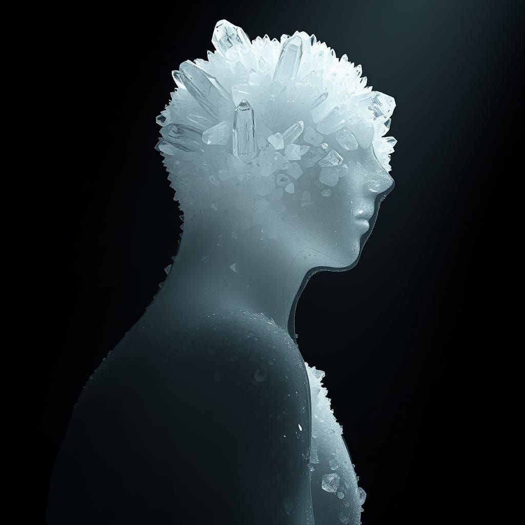 Crystal Silhouette in Hyperrealistic Octane Style