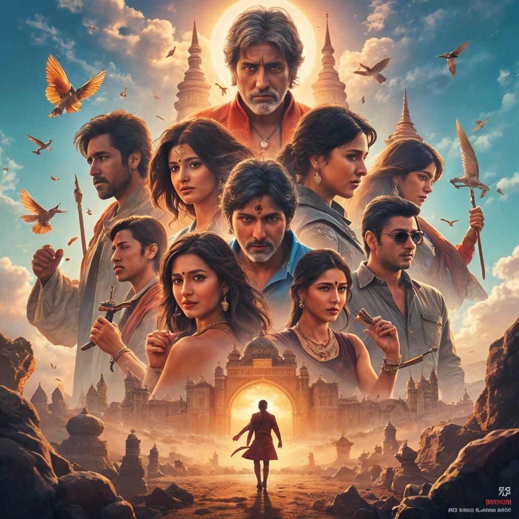 Epic Anime-Inspired Concept Art of a Vibrant Bollywood Movie...