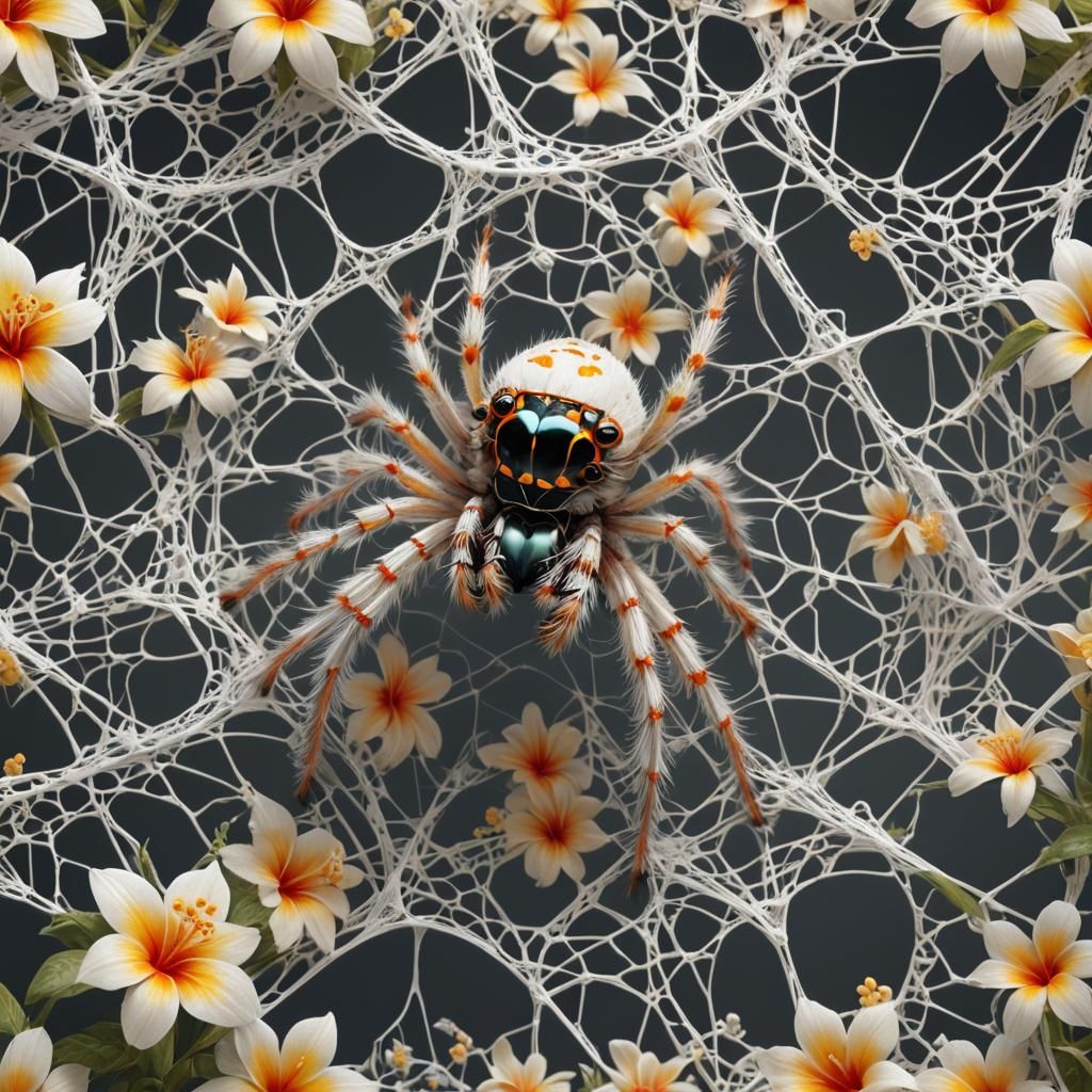 Iridescent Jumping Spider in Jungle Web Portal