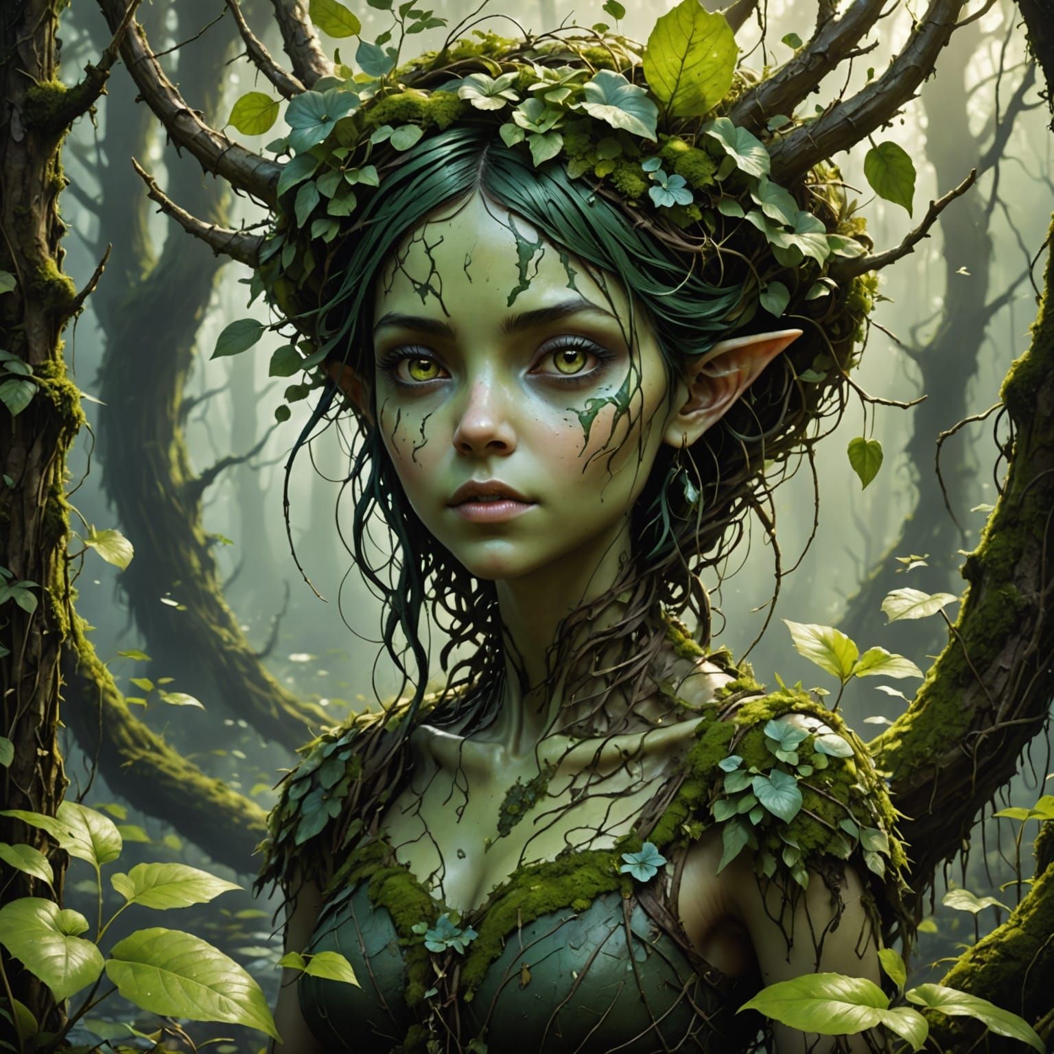 Swamp Fairy in Fantasycore Digital Art