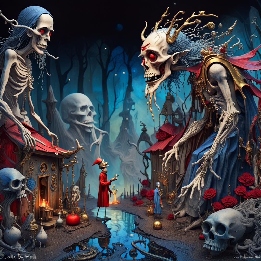 Baba Yaga and Asmodeus's Surreal Wedding