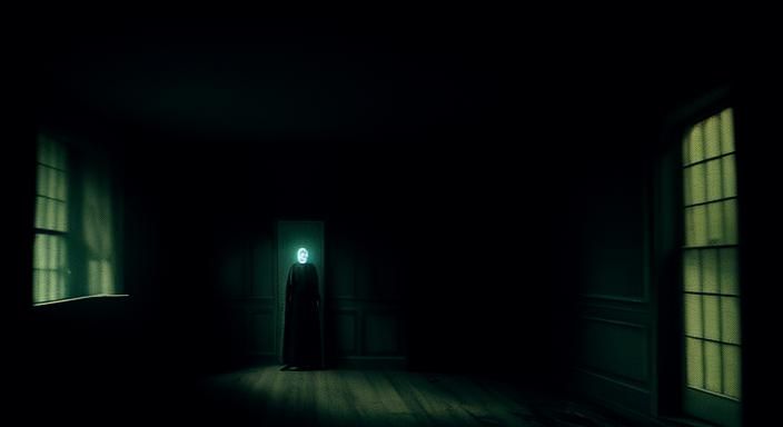 Creepy Entity in Haunted House: Cinematic Still