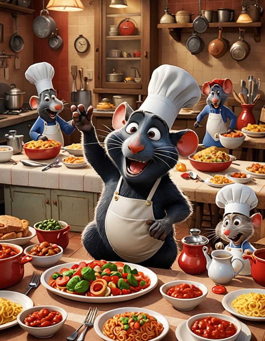 " la souris ratatouille cuisine le repas du soir