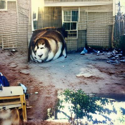 A Very Large Husky Dog Portrait