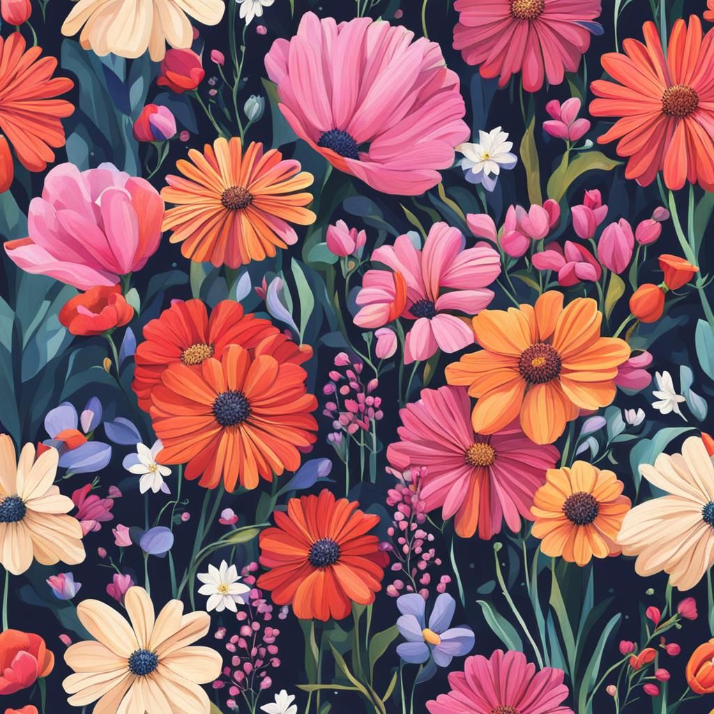 Beautiful Flowers in Full Bloom