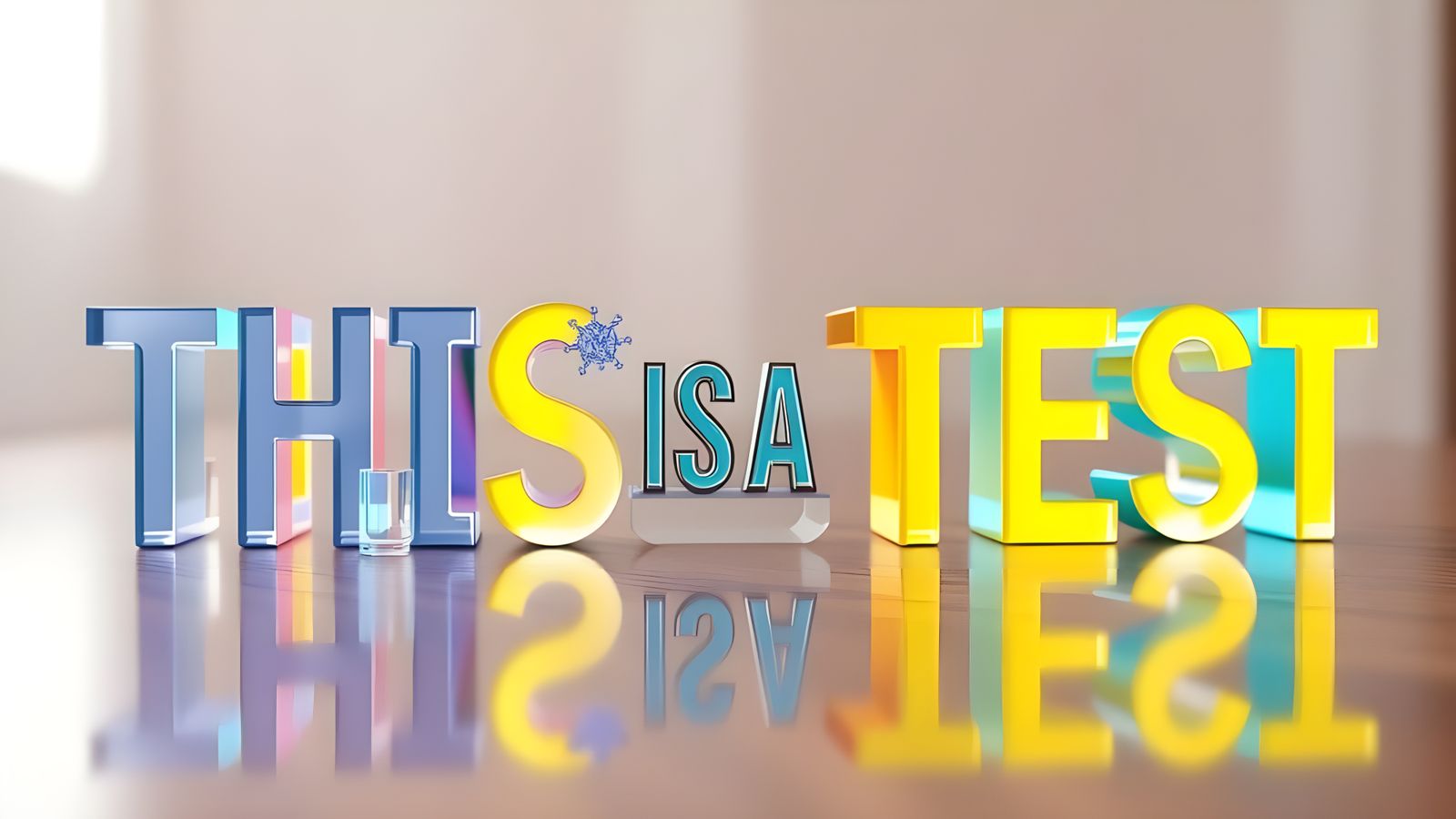 3D Glass Letters with Volumetric Lighting