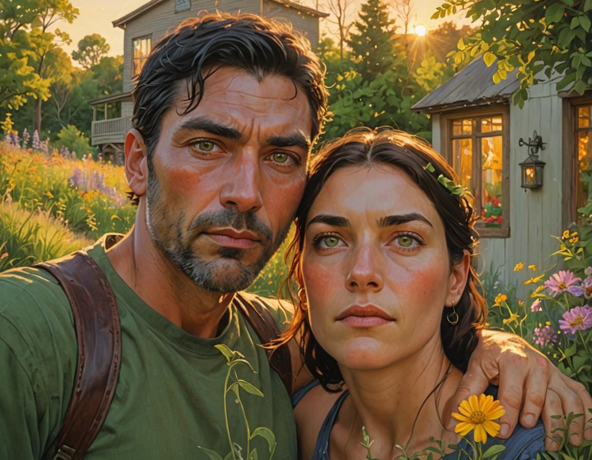 Anime Key Visual: Man and Woman in Harmony