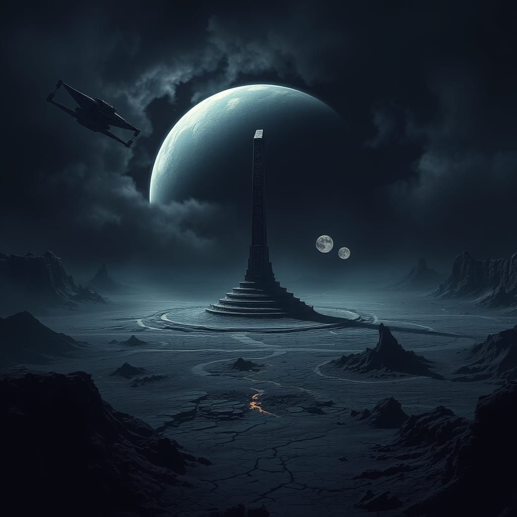 Krayiss II: A Barren, Ancient Planet Dominates the Frame