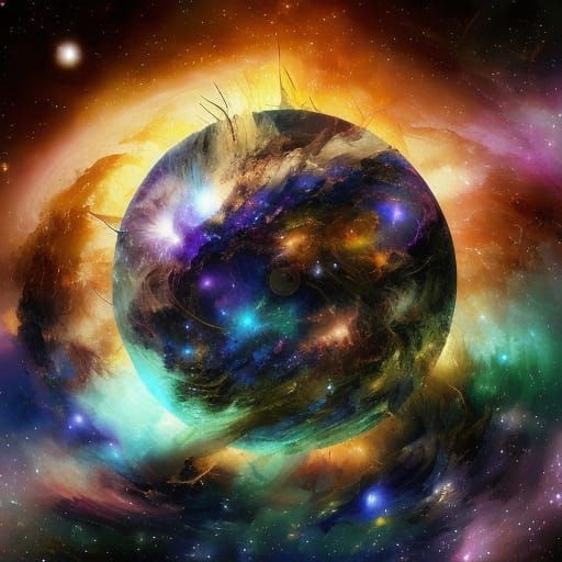 Enchanted Brooms Fly Through Cosmic Night Sky