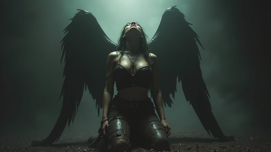 Fallen Angel in Silent Defiance