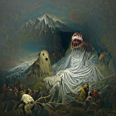 Mountains of Madness in a Dark Fantasy Style