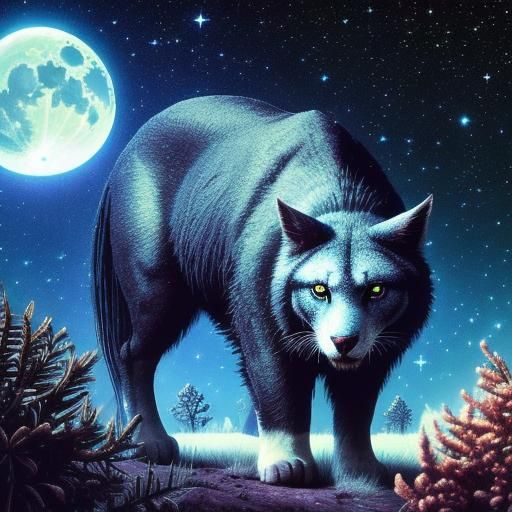 Iridescent Moon Animals Reach for the Stars