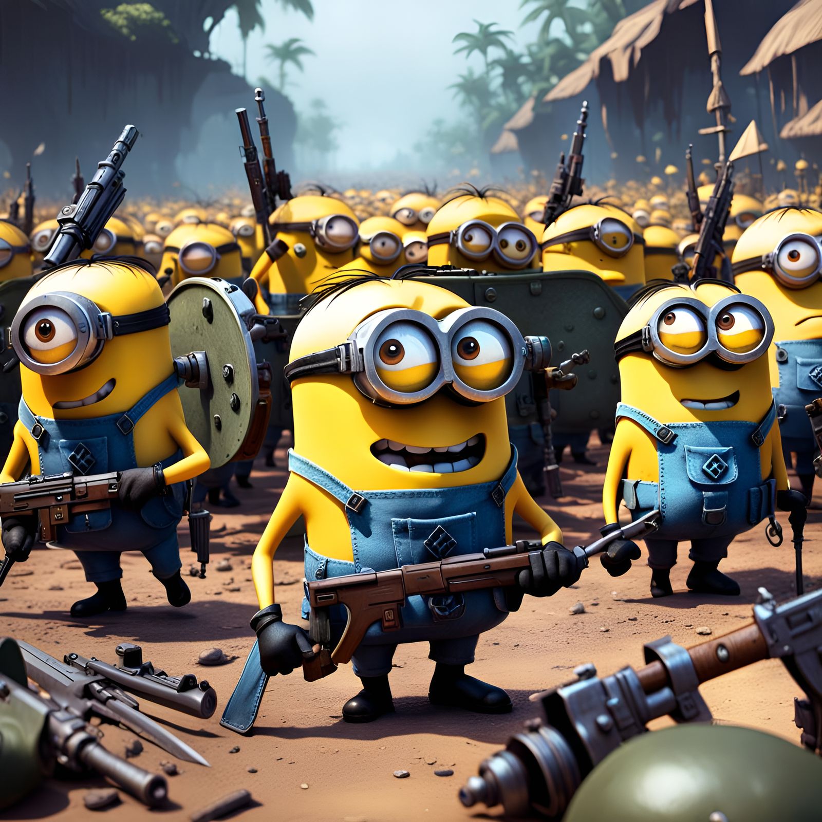 Minions in Vietnam War: Dark Fantasy Concept Art