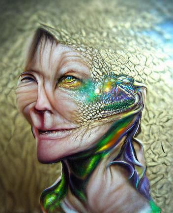 Anthropomorphic Lizard Woman, Fantasy Art