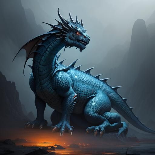 Dragon and Cucumber in Epic Fantasy Style