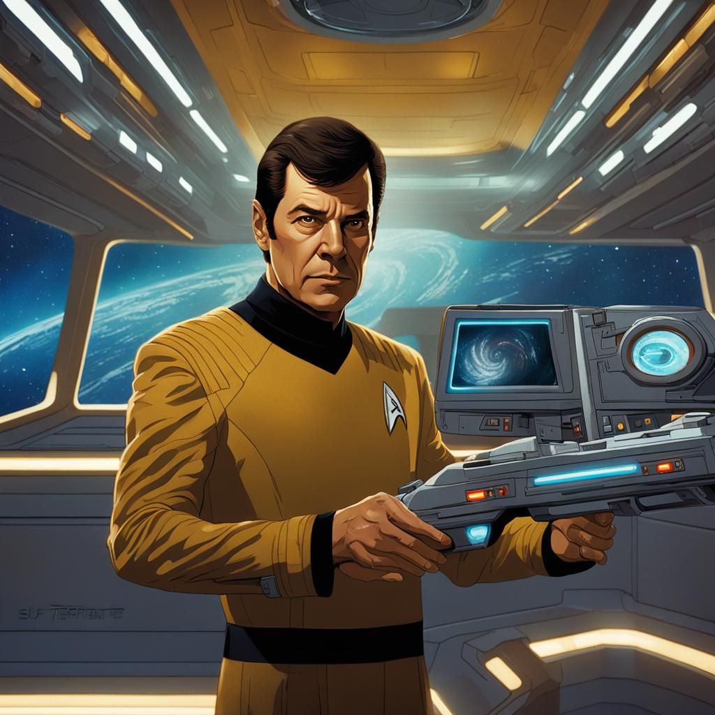 Star Trek Crew Member Portrait on USS Enterprise