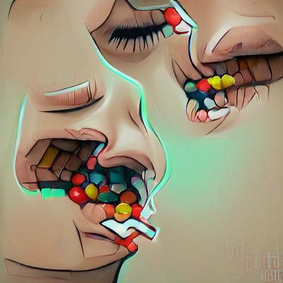 Abstract AI Image of Addiction Concept