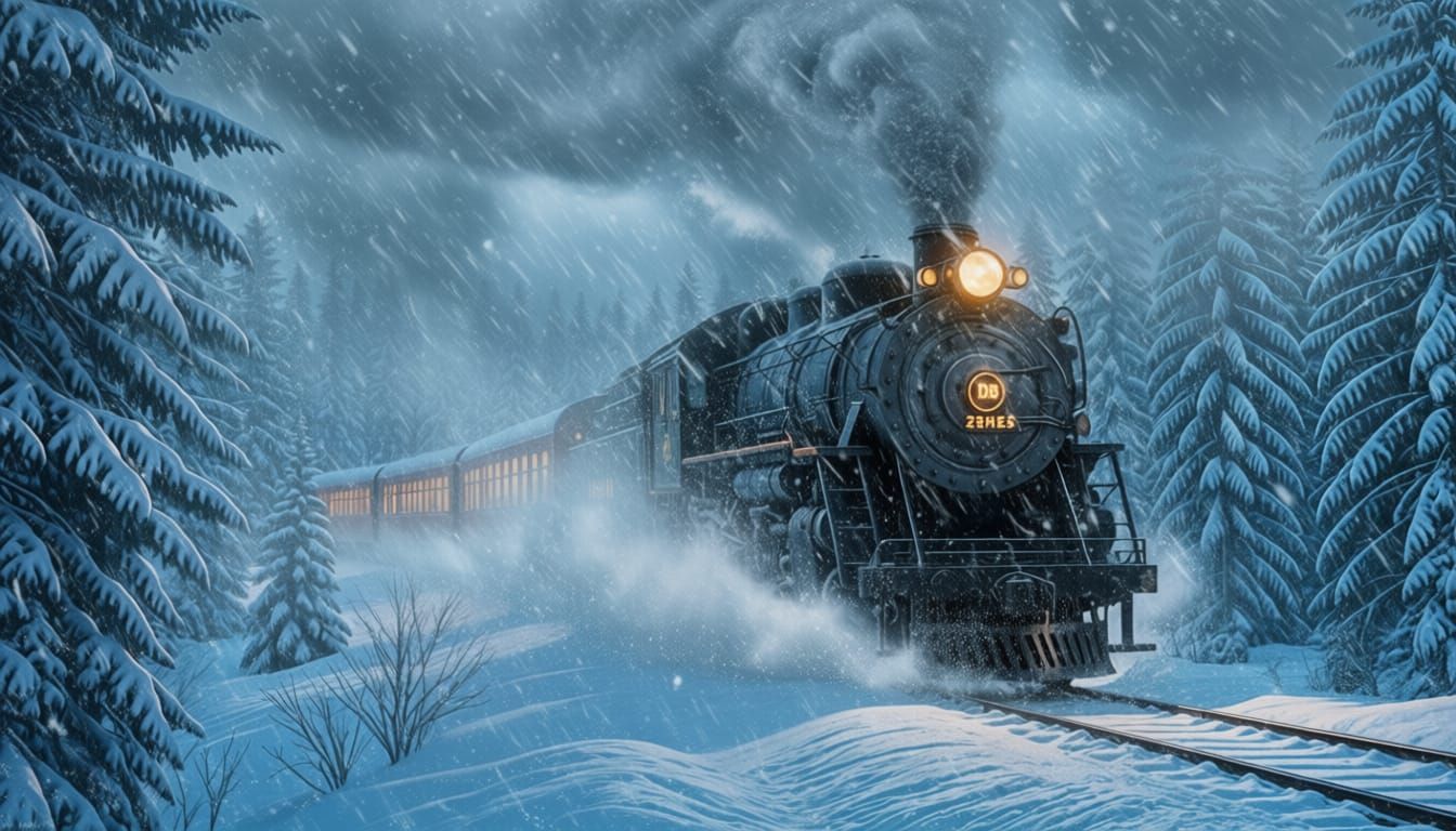 Winter Snow Tempest Landscape