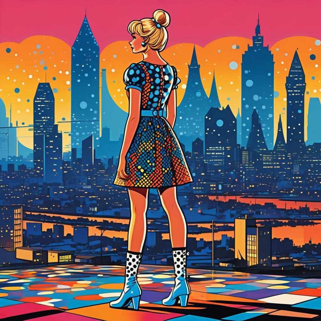 Pop Art Cinderella in 1960s Style