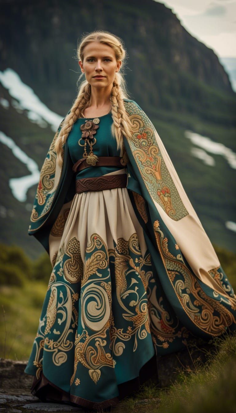 Norwegian Bunad with Art Nouveau Dragon Style