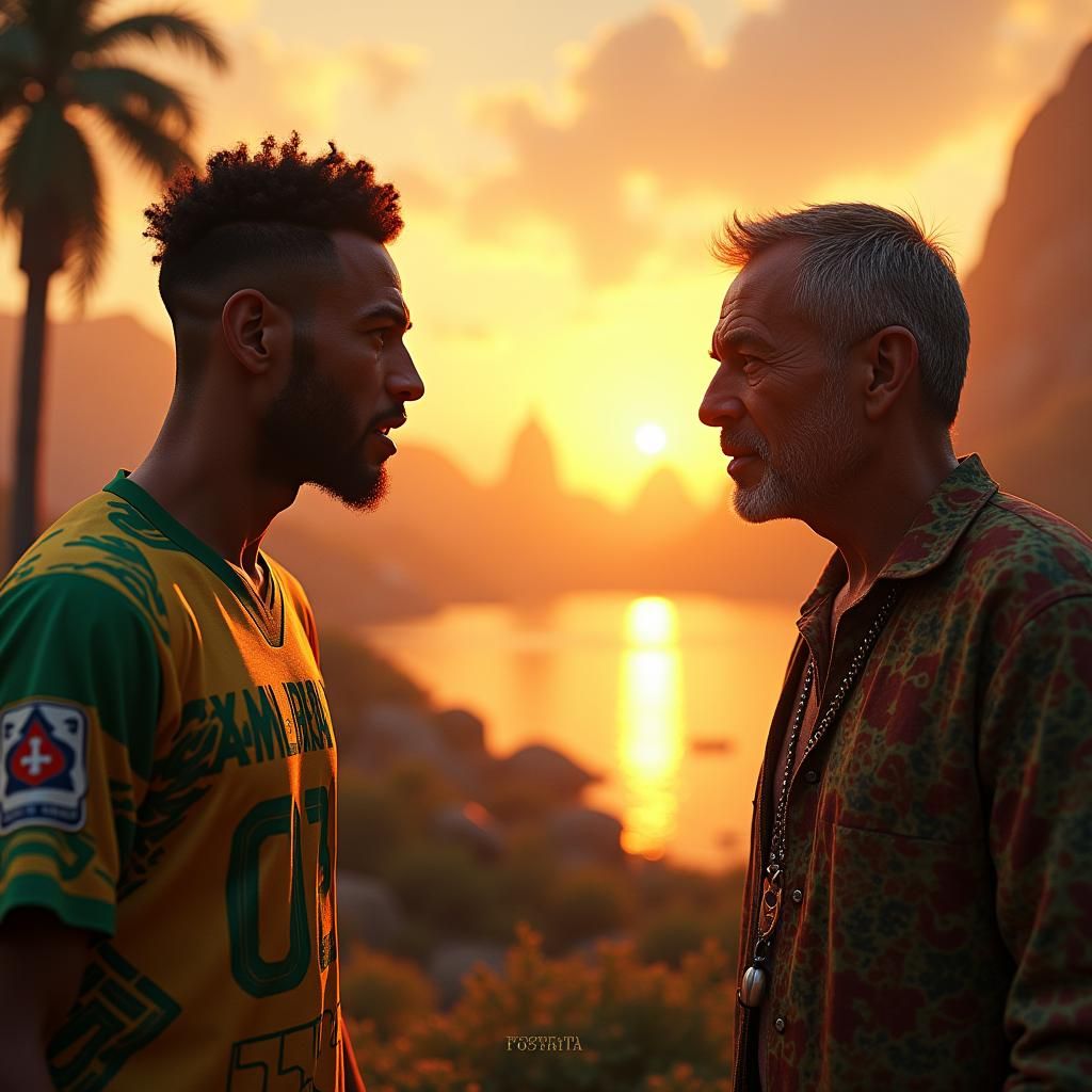 Neymar Jr and Lula da Silva: Fantasy Art