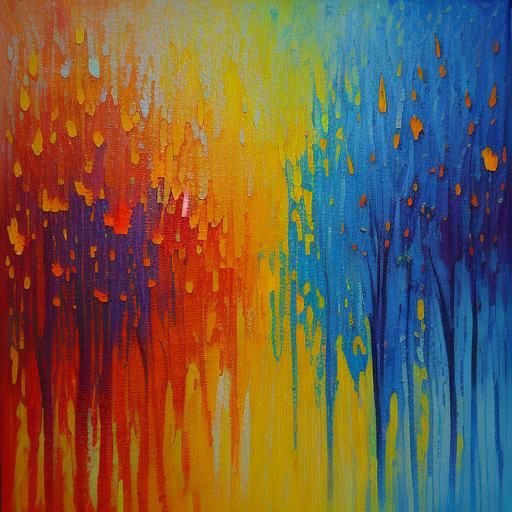 Fiery Expressionist Oil Painting with Impasto Texture