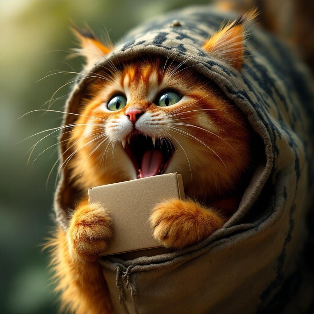 Excited Caterpillar Opens Cocoon