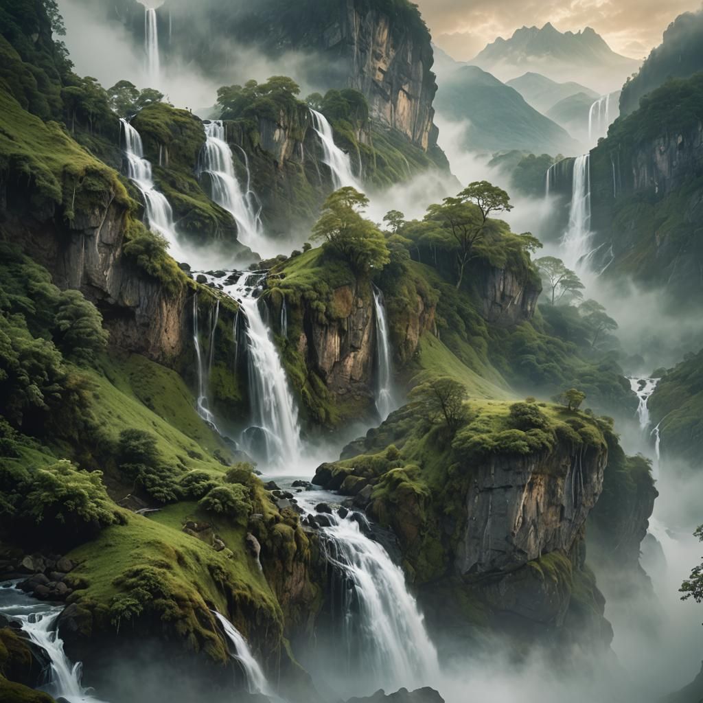 Misty Mountains: A Digital Matte Painting