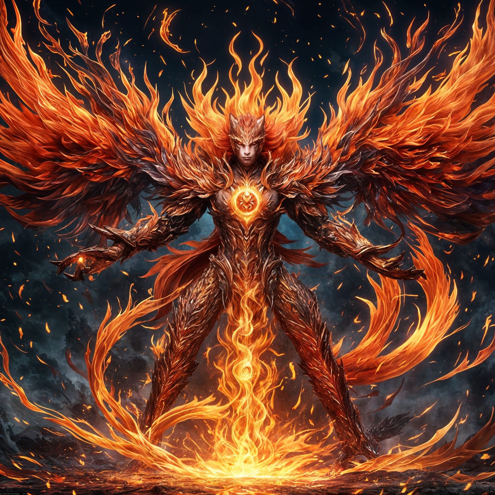 Firefox God of Flames Digital Art