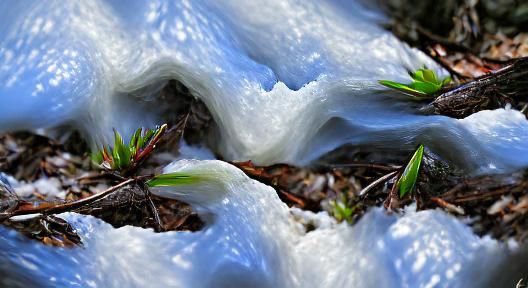 Alpine Forest: Spring Snow Melt