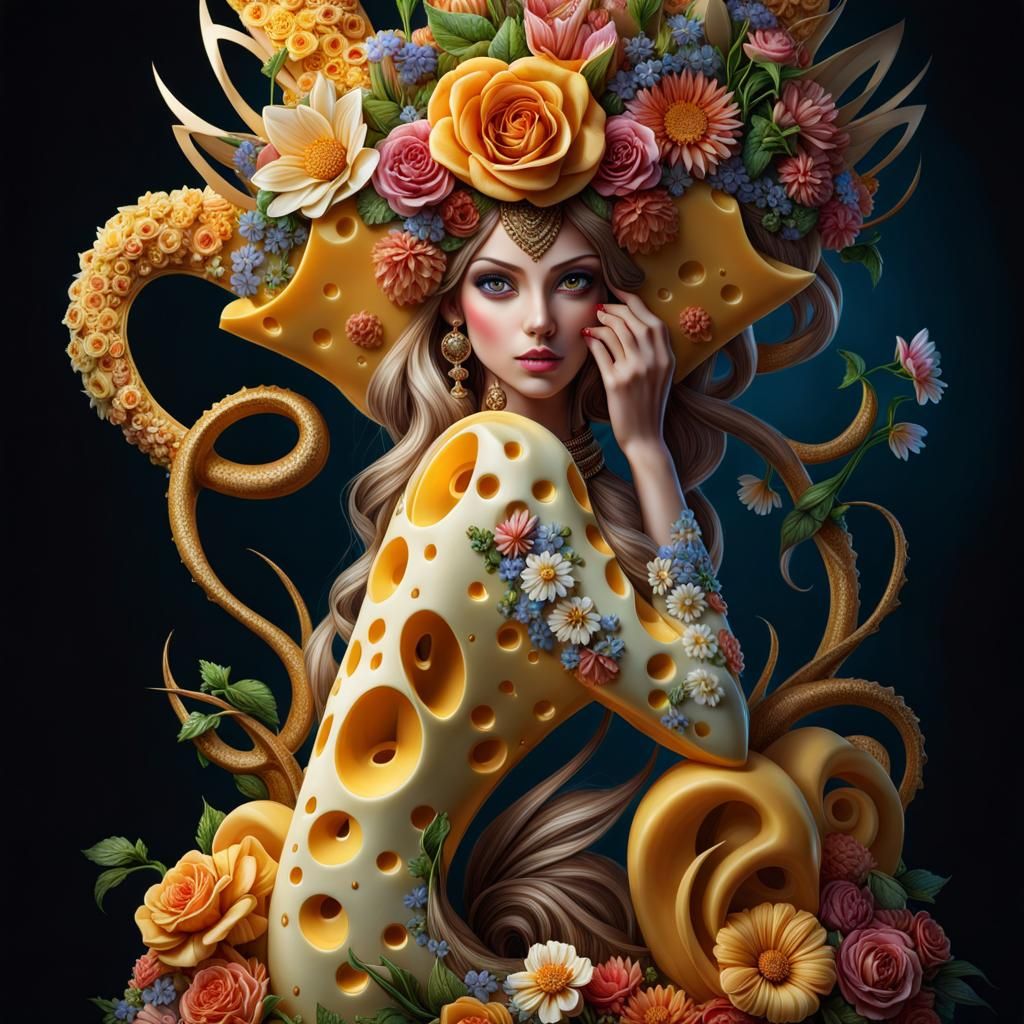 Gorgeous Cheese Girl Fantasy Art