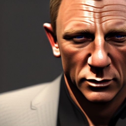 Daniel Craig as James Bond: 3D Art