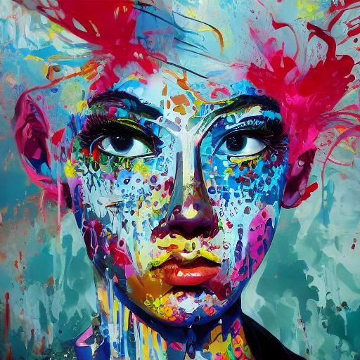 Emotional Pain in Graffiti Art Style