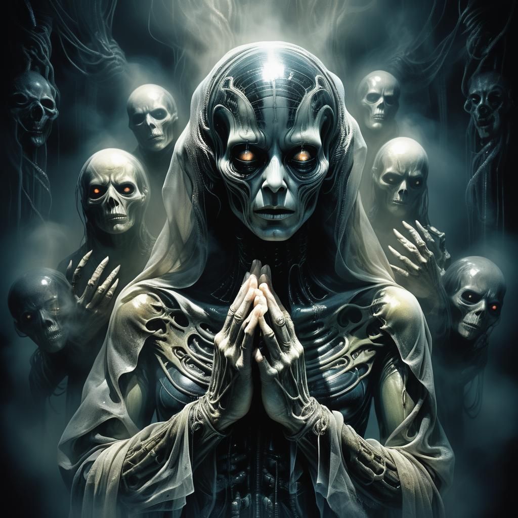 Surreal Horror: Pale Entities in the Darkness