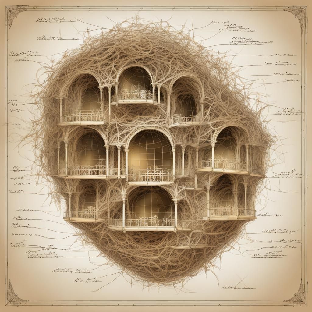 Bird nest plan by Leonardo