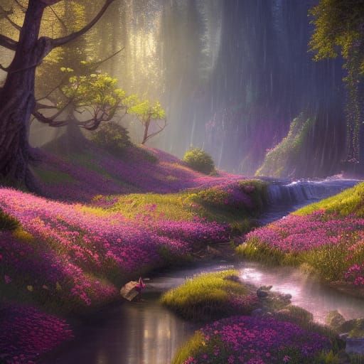 Enchanted Meadow: A Fairycore Spring Landscape