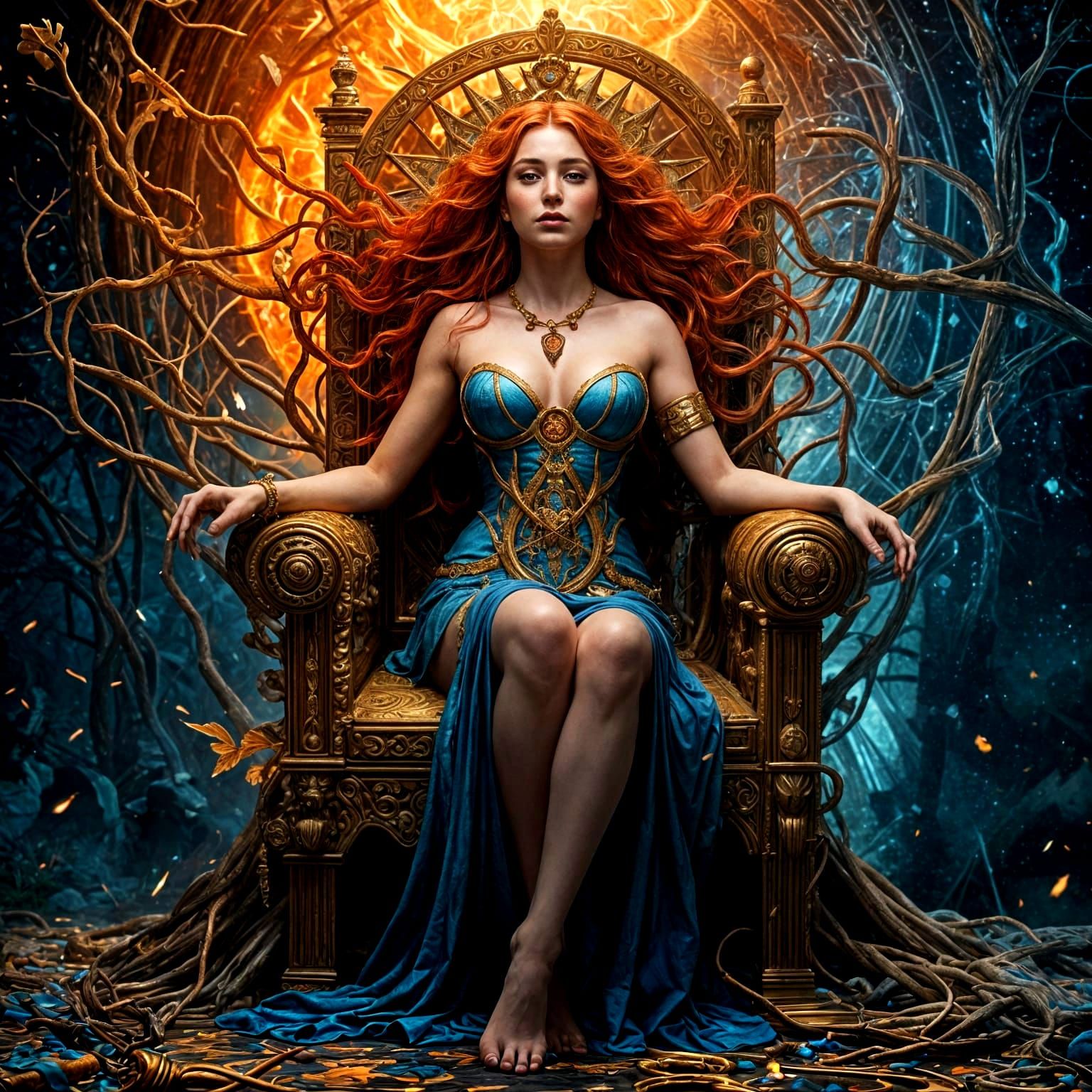 Goddess of Justice: Hyperrealistic Tarot Card