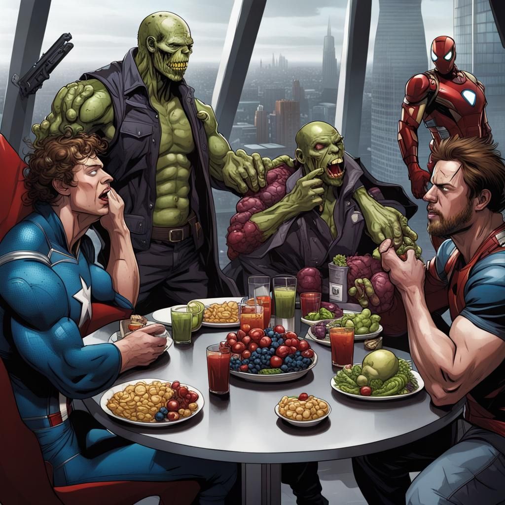 Zombieland: DC & Marvel Characters in Avengers Tower