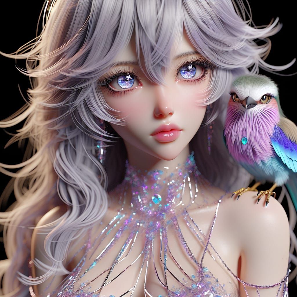 Anime Character Inspired by Lilac Breasted Roller