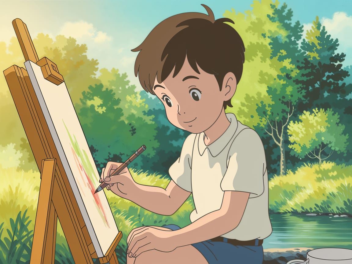 Young Artist Captures Landscape in Anime Style