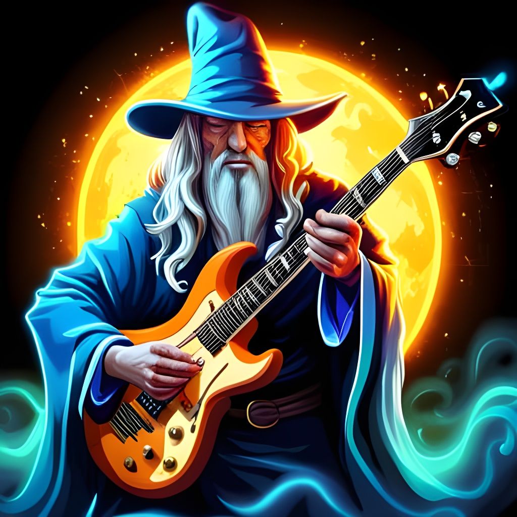 Gandalf Wizard Riffs on Electric Guitar
