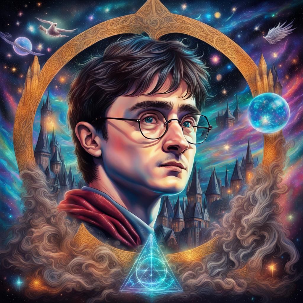 Holographic Harry Potter Astral Cosmic Illustration