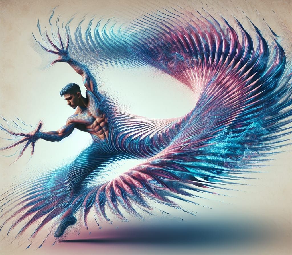 Hypersonic Dancer in Shock Wave Distortion