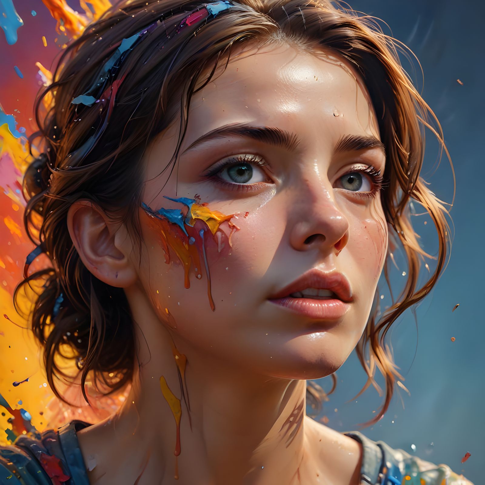 Hope in the Midst of Disaster Hyperrealistic Painting