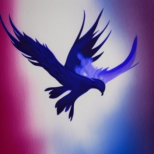 Blue fire phoenix