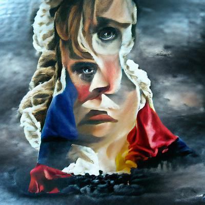Cosette from Les Miserables as Oil Painting