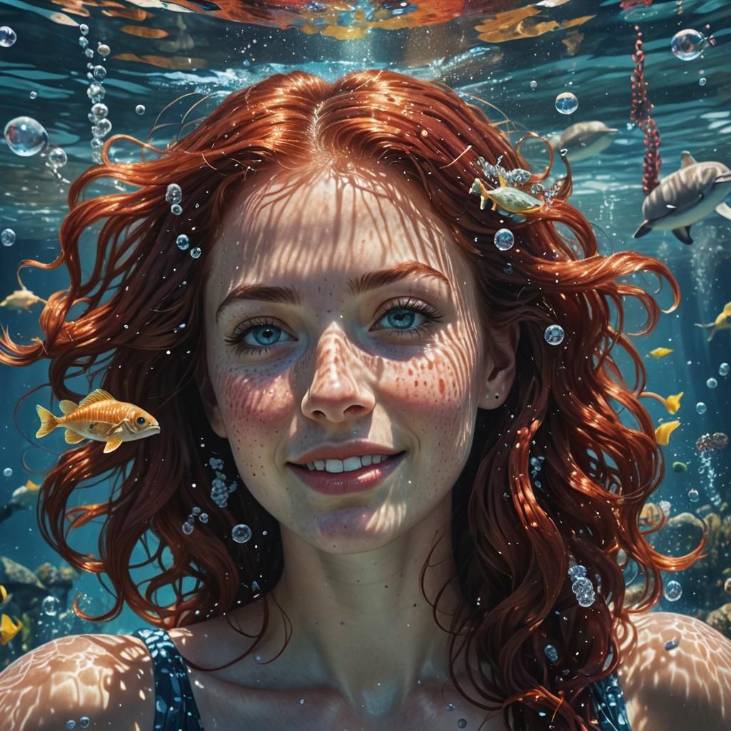 Girl underwater